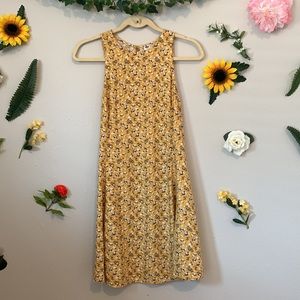 Old Navy Floral Yellow Babydoll Dress